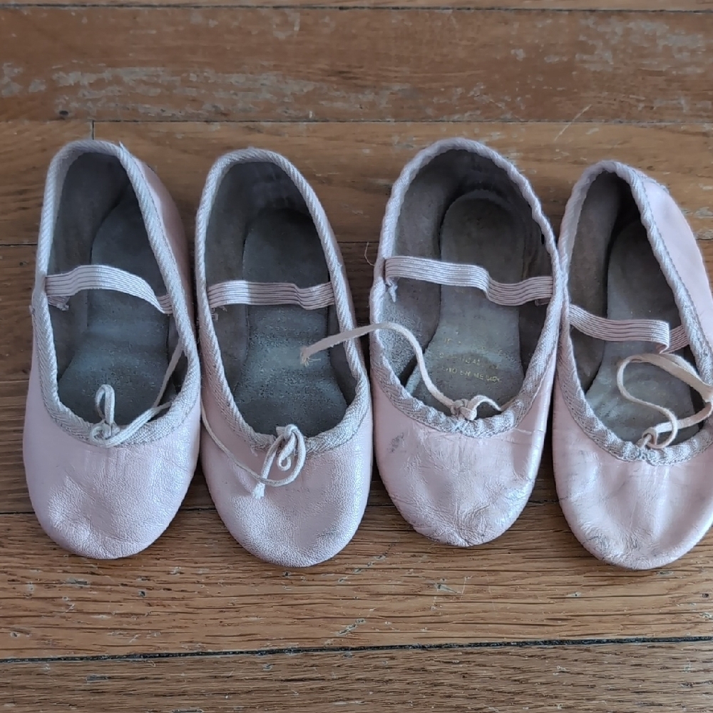 🩷 Leather Ballet Shoes-2 Pairs